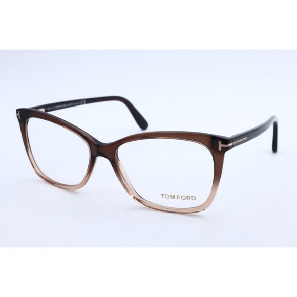 Authentic Tom Ford TF 5514 050 Cat Eye Dark Brown Eyeglasses Clear Lenses 54mm